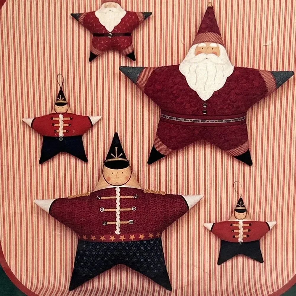 Toy Soldier Santa Ornaments/Pillows/Toys NEW Vintage Sewing Pattern 1991